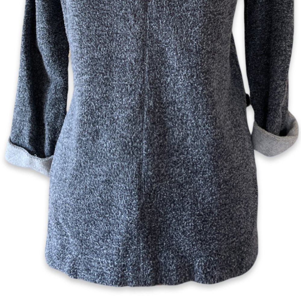 TOPSHOP Gray Stretch Knit Open Front Blazer Jacket - Picture 6 of 9